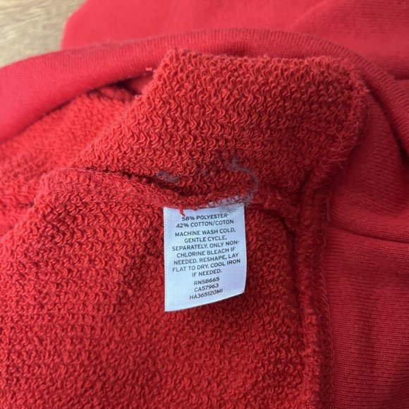 Women's Red Halogen Ring Detailed Tie Sleeve Crew Neck Sweatshirt Size XS - Picture 6 of 7